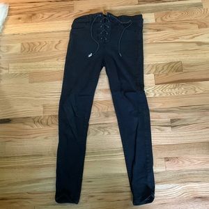 American Eagle Lace Up Hi-Rise Jegging